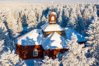 Alte Holzkirche von Pudasjärvi