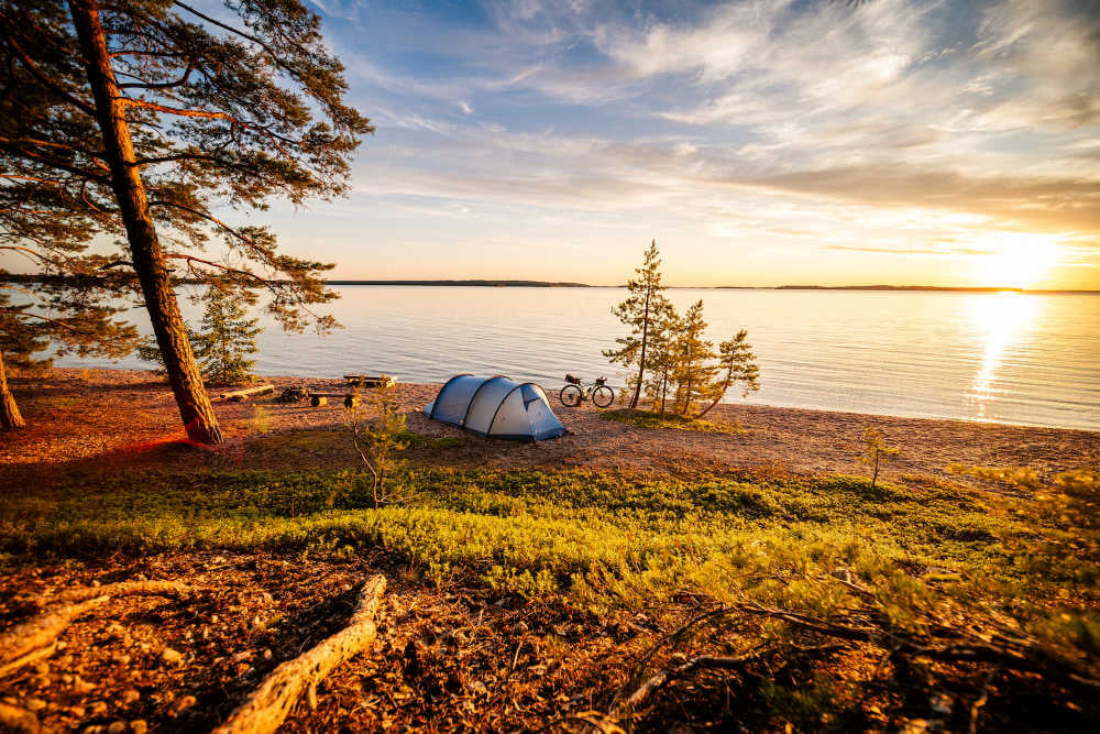 summer atmosphere lake Saimaa