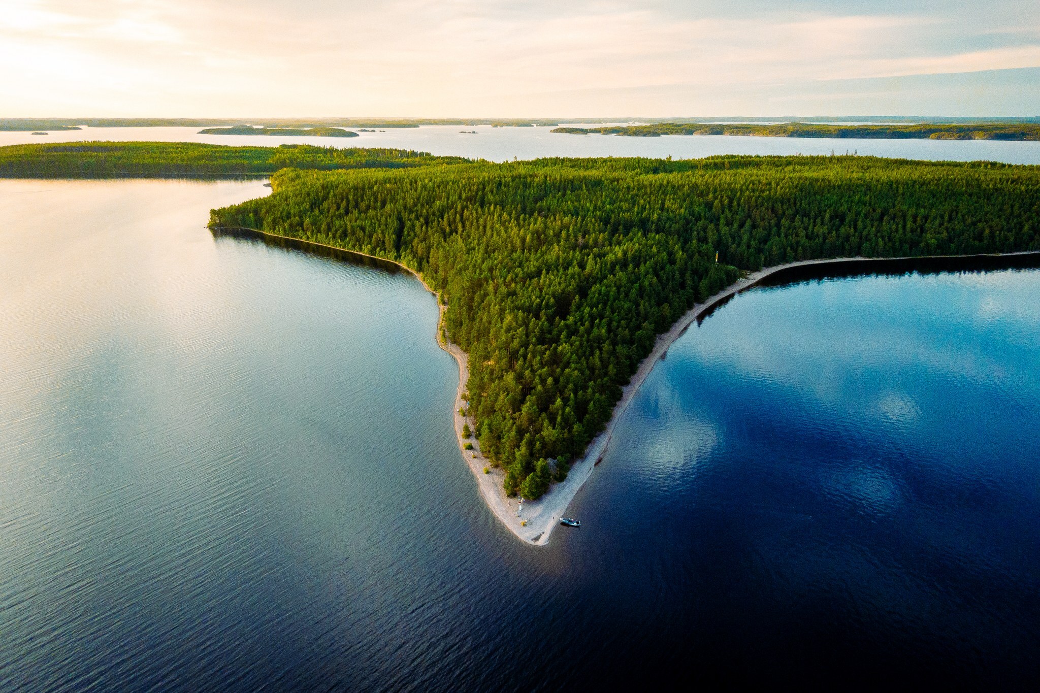 Aerial View of Rastinniemi in Kyläniemi, Taipalsaari municipality. Photo credit goSaimaa