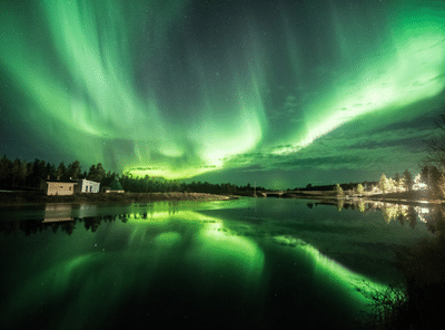 Aurora borealis in Finland