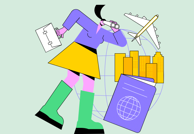 Emigration Abstract Concept Vector Illustration.@Vector Juice