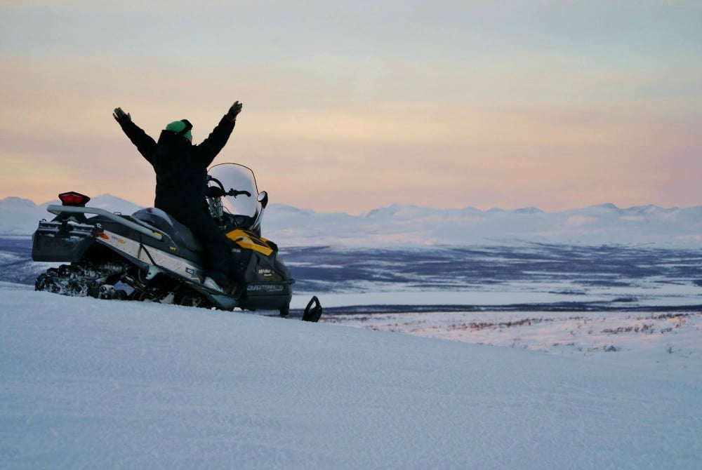 Máttaráhkká Bergtour Motorschlitten Kiruna