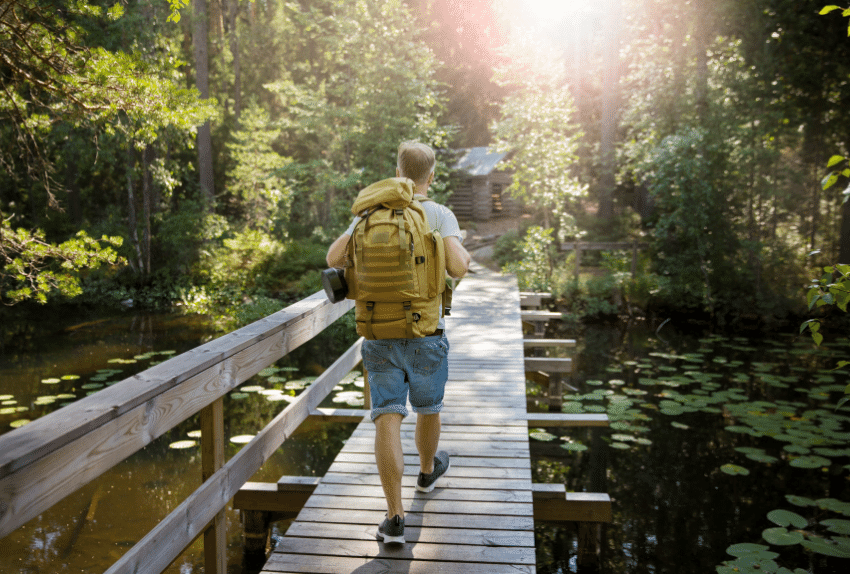 Mature man exploring Finnish nature in summer@Sasha_Suzi