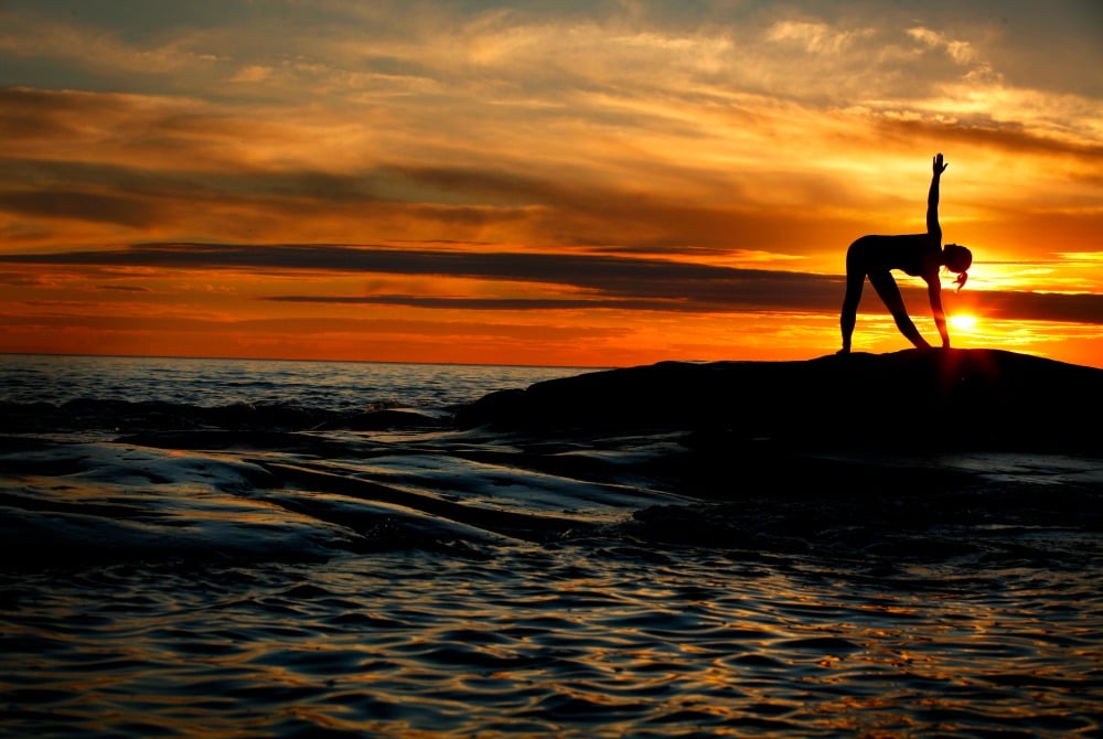 Yoga at the sea