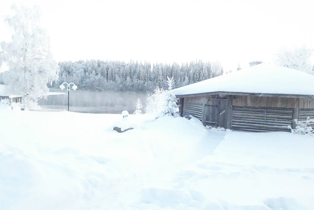 Rokua Kanttura Gästeraum - im Winter