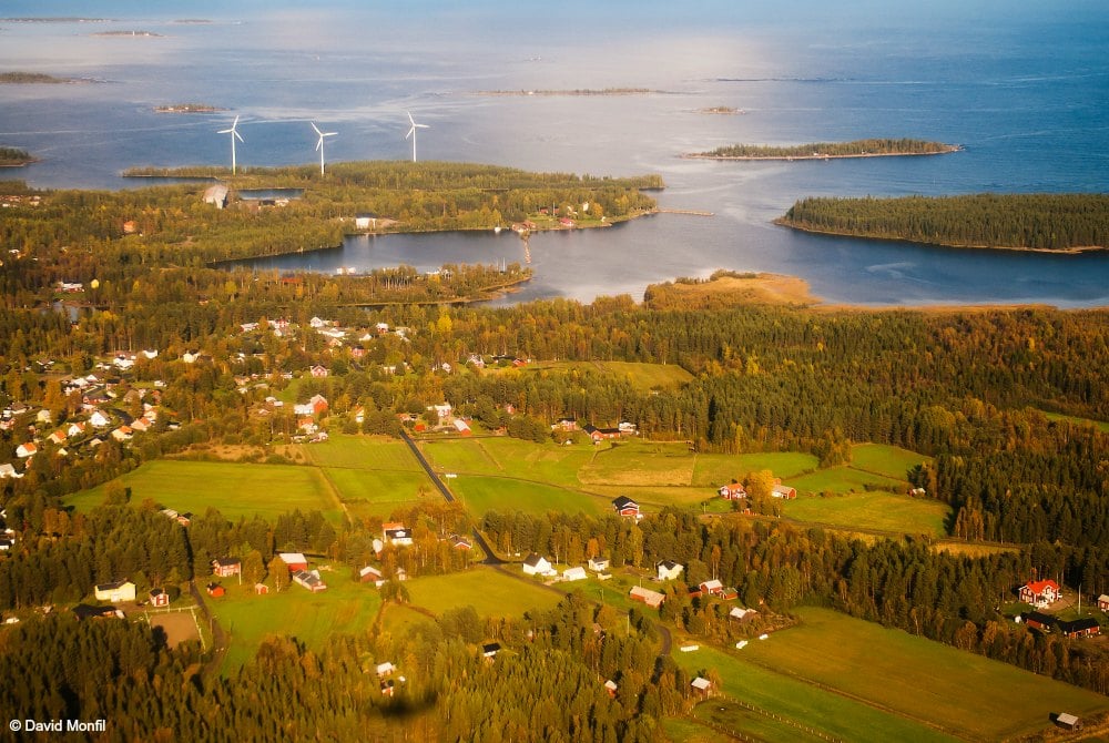 Blick über Skellefteås Küste