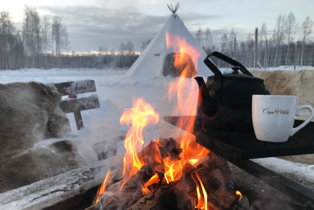 Kaffee am offenen Feuer