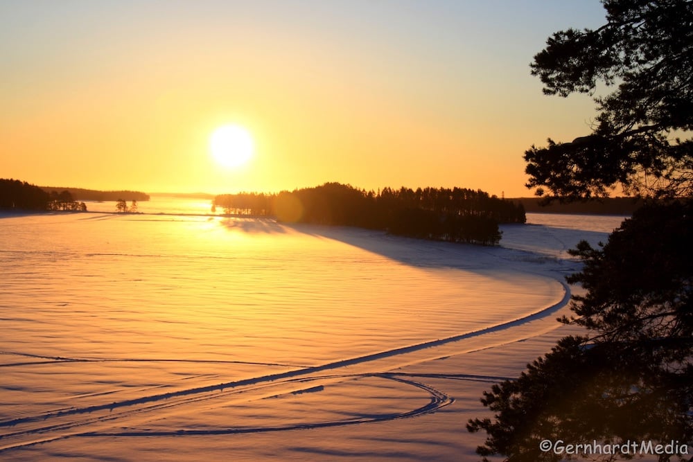 Winter Landschaft am Hotel Kalevala
