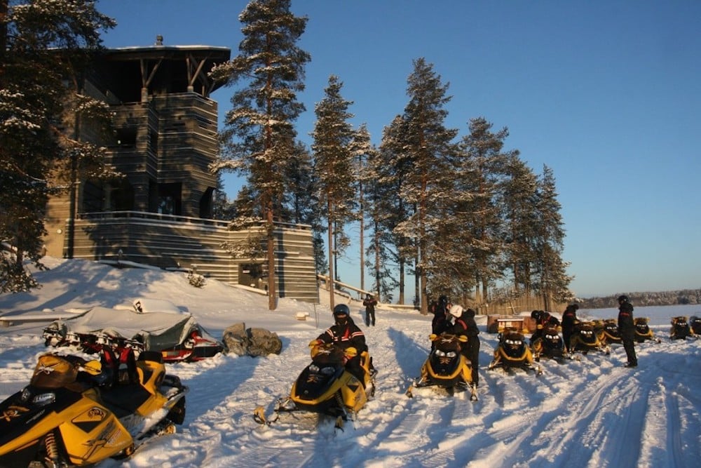 snowmobile safari begins