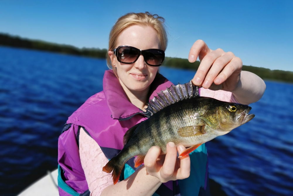 Angeln am Saimaa-See