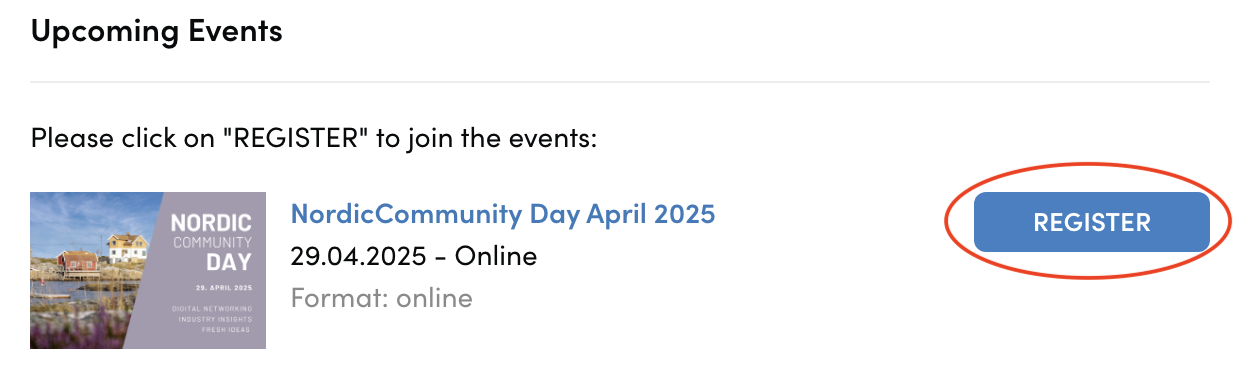 NordicCommunity Day-Registration