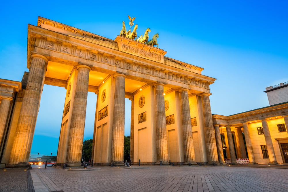 Brandenburg Gate in Berlin, Germany.