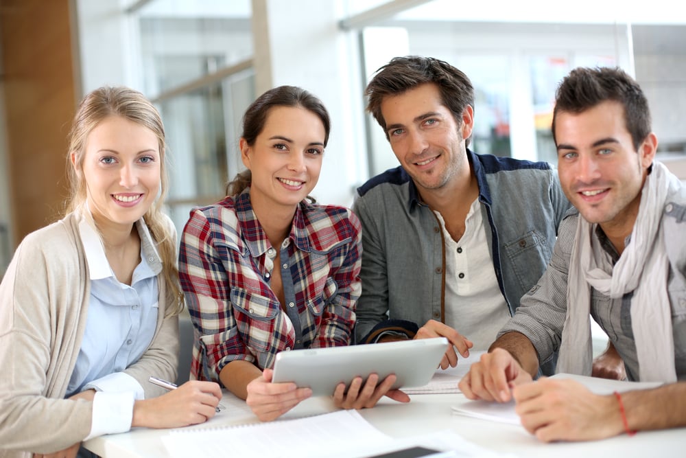 Young people meeting with digital tablet-3
