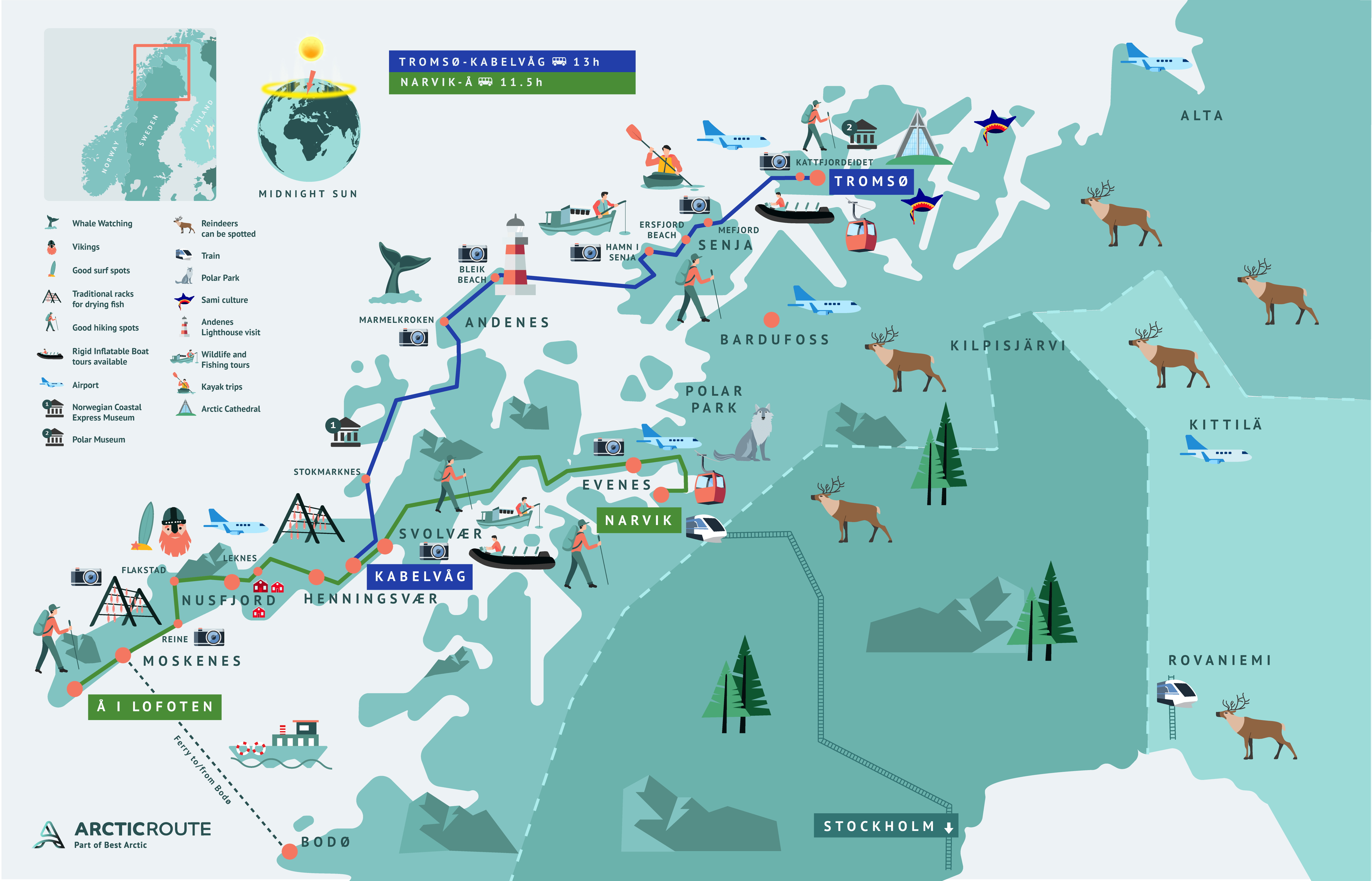 Best Arctic Illustrations Summer Map