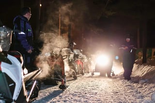 Night time sledging