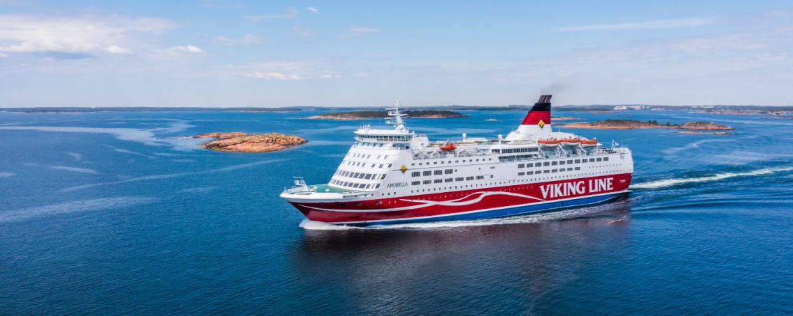 Viking Line-Amorella at sea-Flygfoto.ax