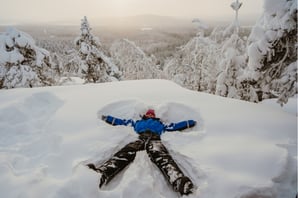 Norrsken Lodge Winter Schnee-Engel