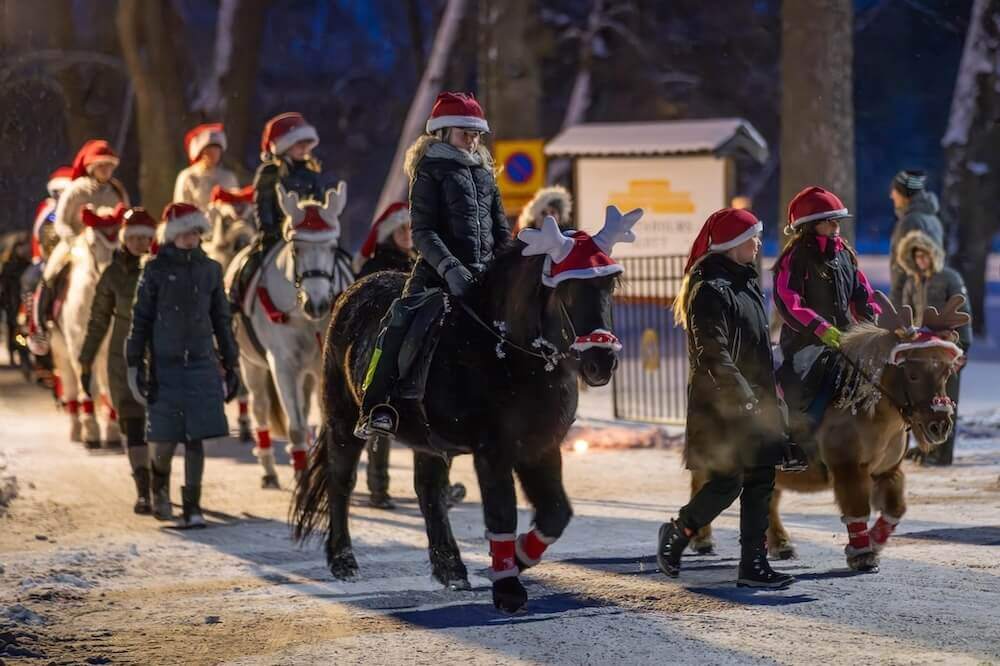 Stua_Sörmland_winter_FAM_2024_Häst tomteparad Fotograf KarloPhoto