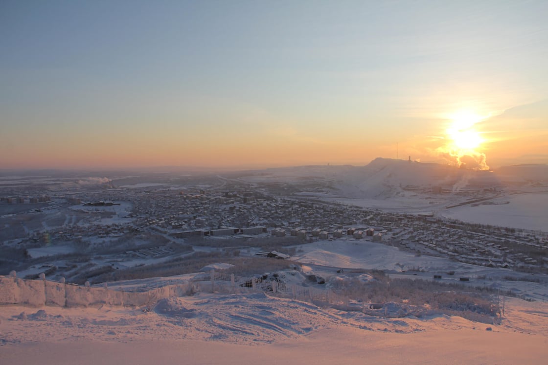 Kiruna in der Wintersonne