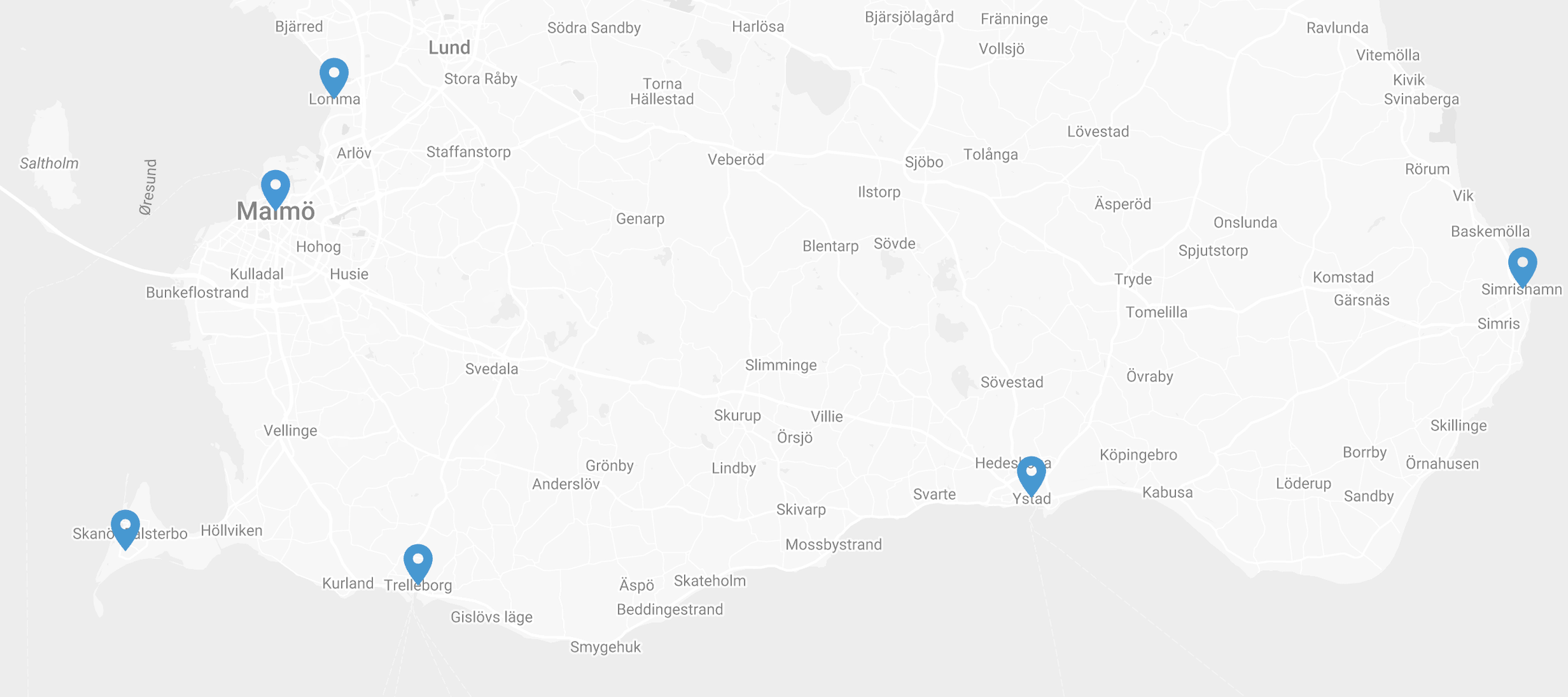 Trelleborg Map Fahrradrundreise
