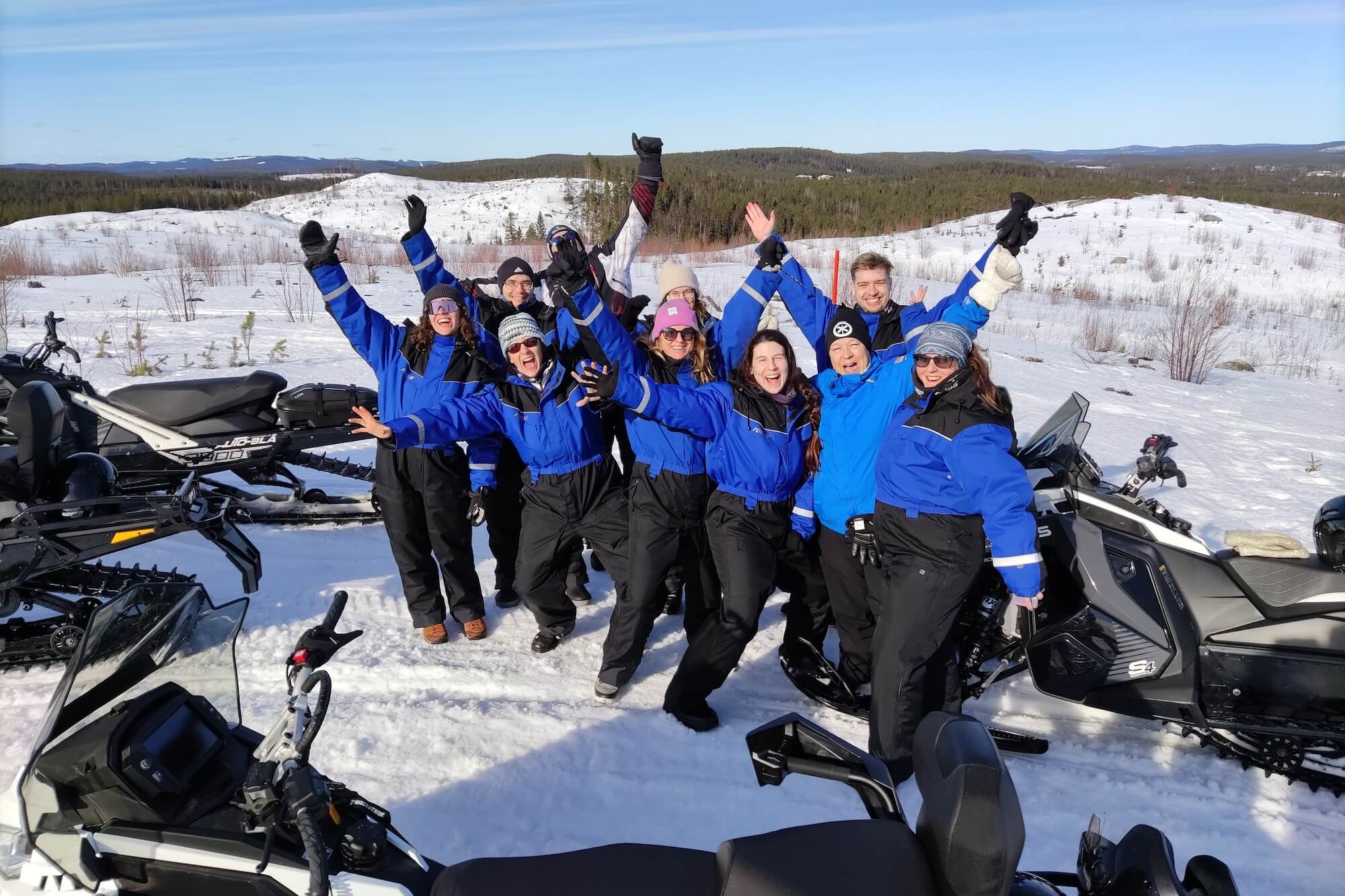 FAM Trip Västerbotten März 2024 Motorschlitten