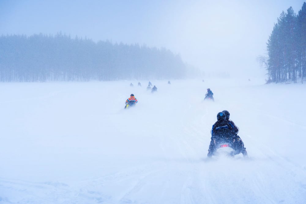Umeå - Forsknäckarna - Motorschlittensafari, Snowmobil