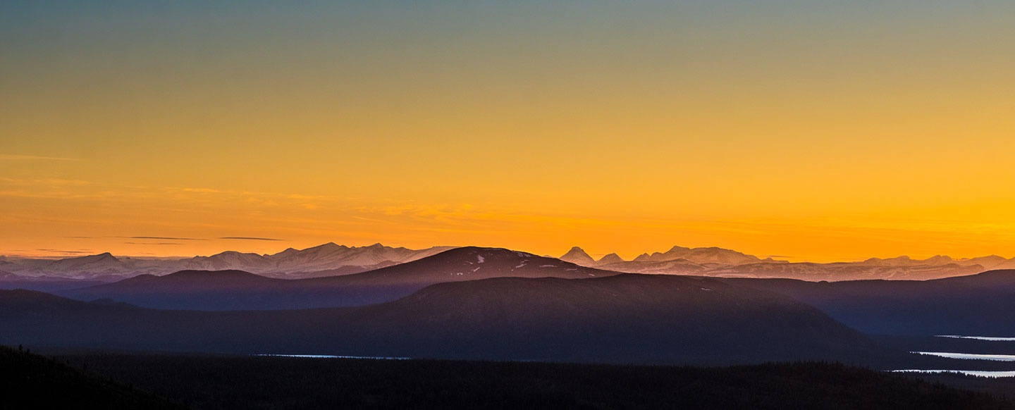 Schweden Jokkmokk Sonnenuntergang