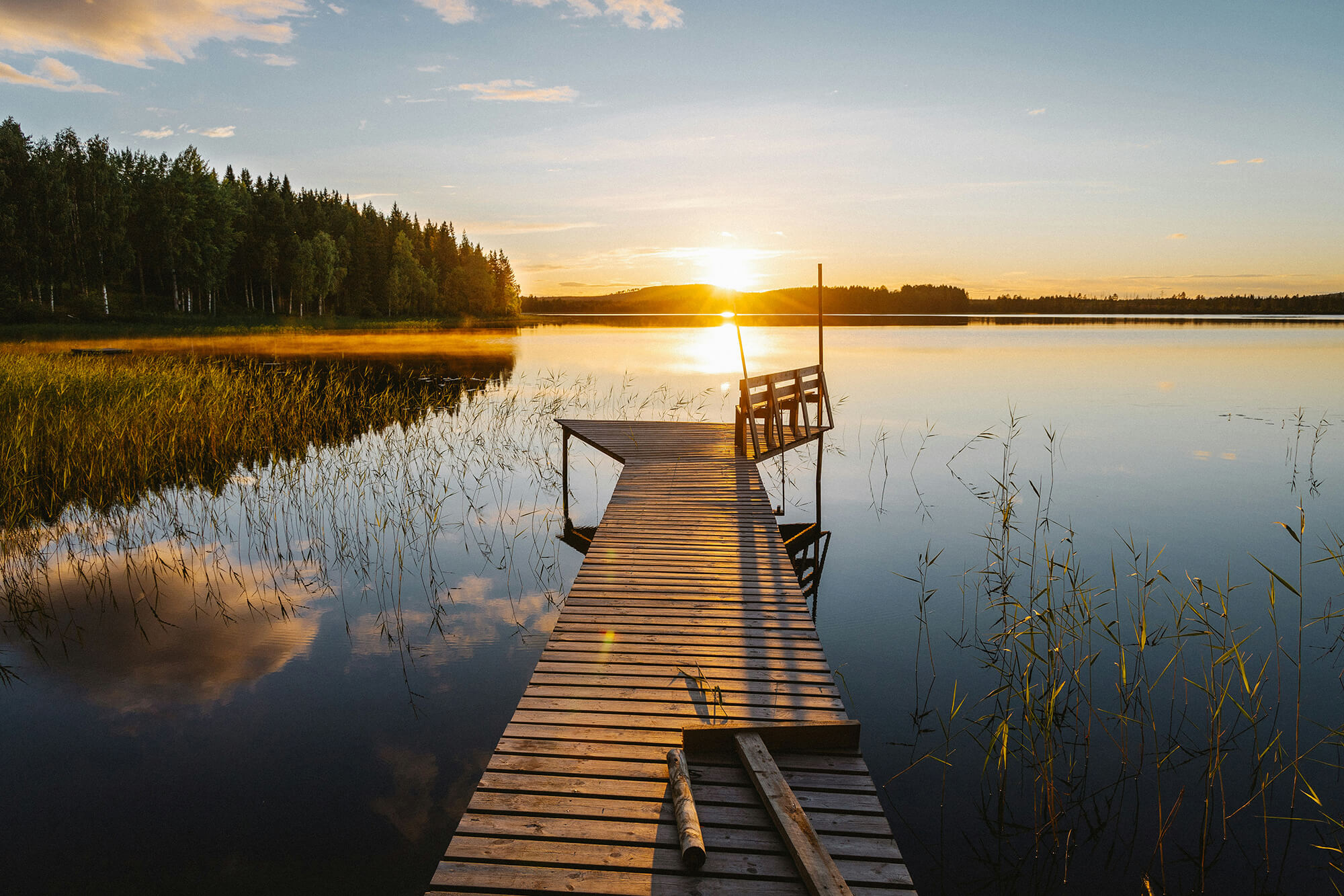 Midnight sun in Finland