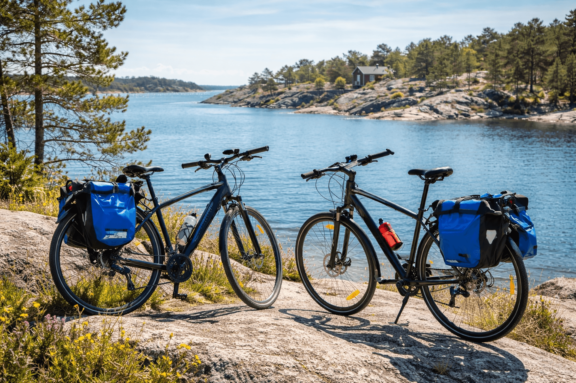 Fahrräder in den Schäreninseln Finnland