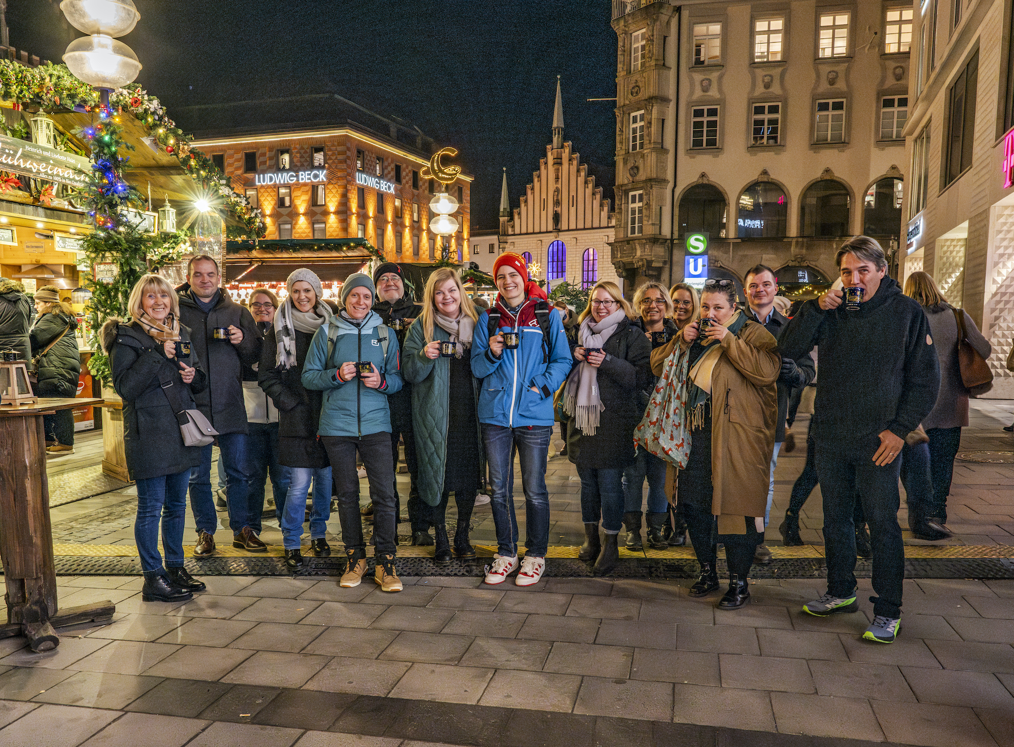 Syöte zu Besuch in München, Weihnachtsmarkt