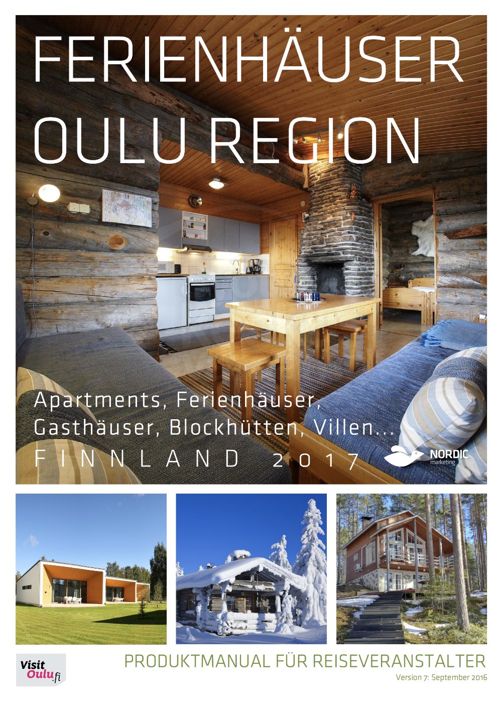 Ferienhäuser Region Oulu Produktmanual Cover